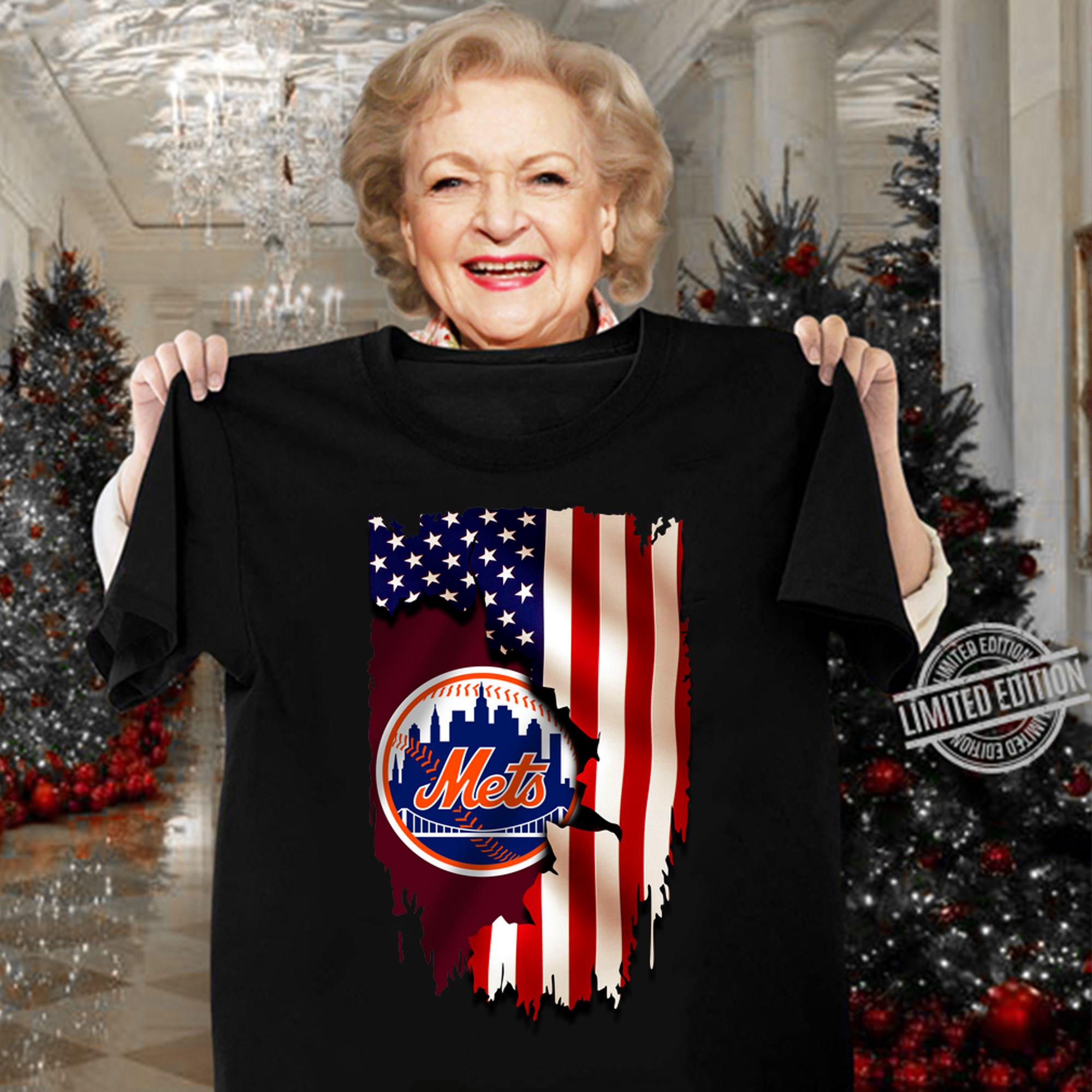 MLB Mashup American Flag New York Mets t-shirt woman shirt