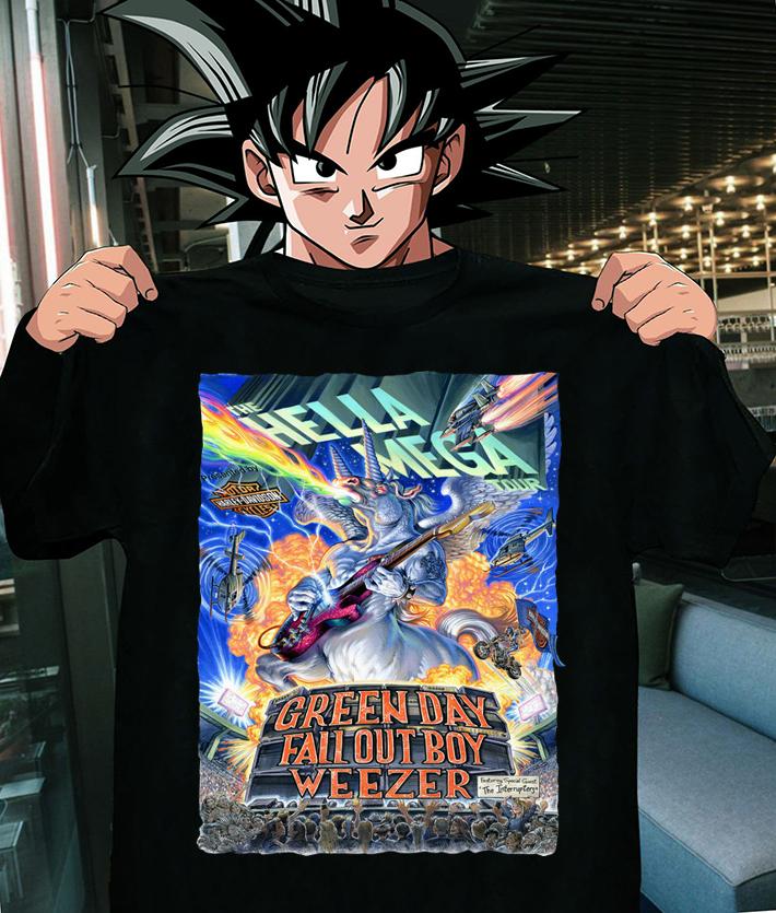 The Hella Mega Green Day Fall Out Boy Announce Tour Weezer Moto Harley Davidson Logo Ponycorn Poster t-shirt shirt