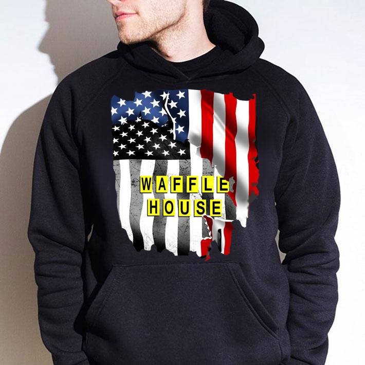 Waffle House Logo Inside American Flag 4th Of July t-shirt hoodie