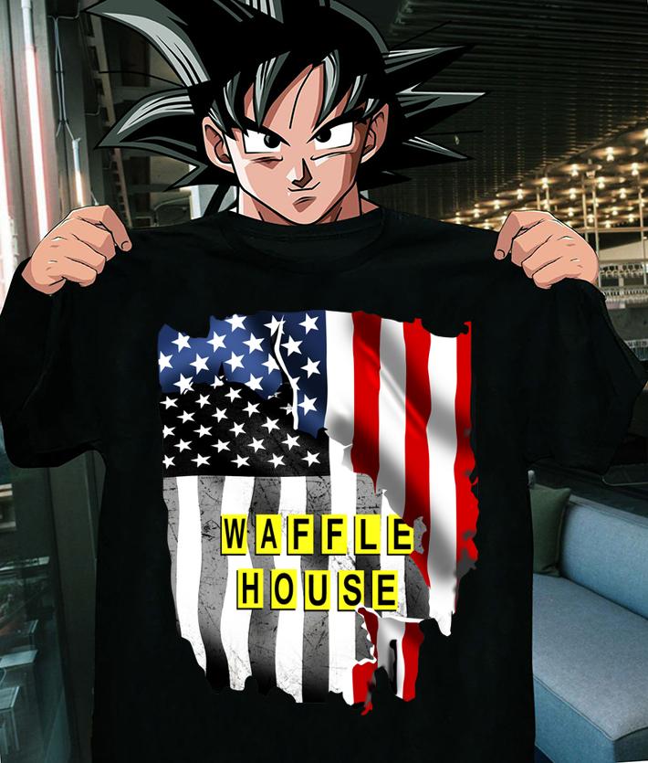 Waffle House Logo Inside American Flag 4th Of July t-shirt shirt