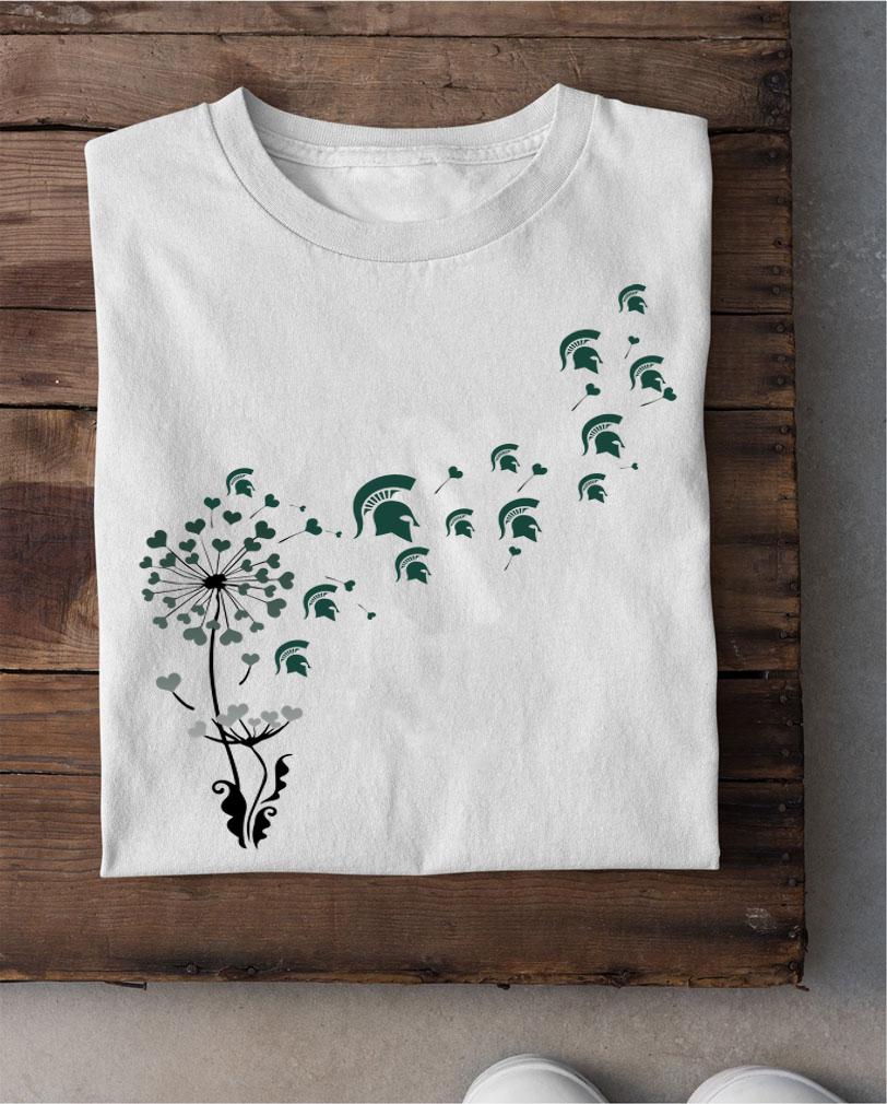 Dandelion Flower Michigan State Spartans Logo Hockey t-shirt shirt