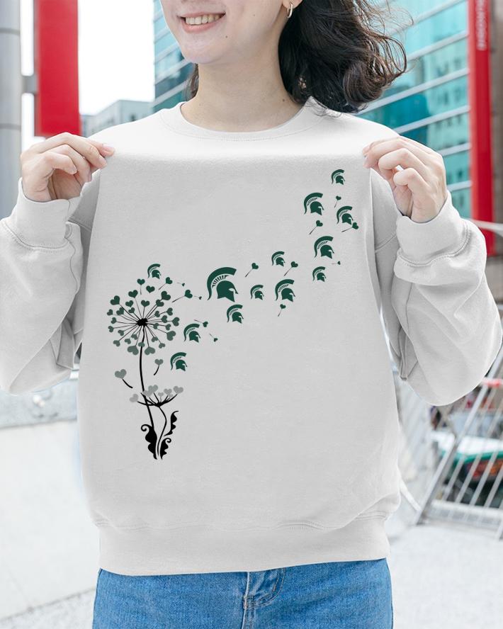 Dandelion Flower Michigan State Spartans Logo Hockey t-shirt sweatshirt