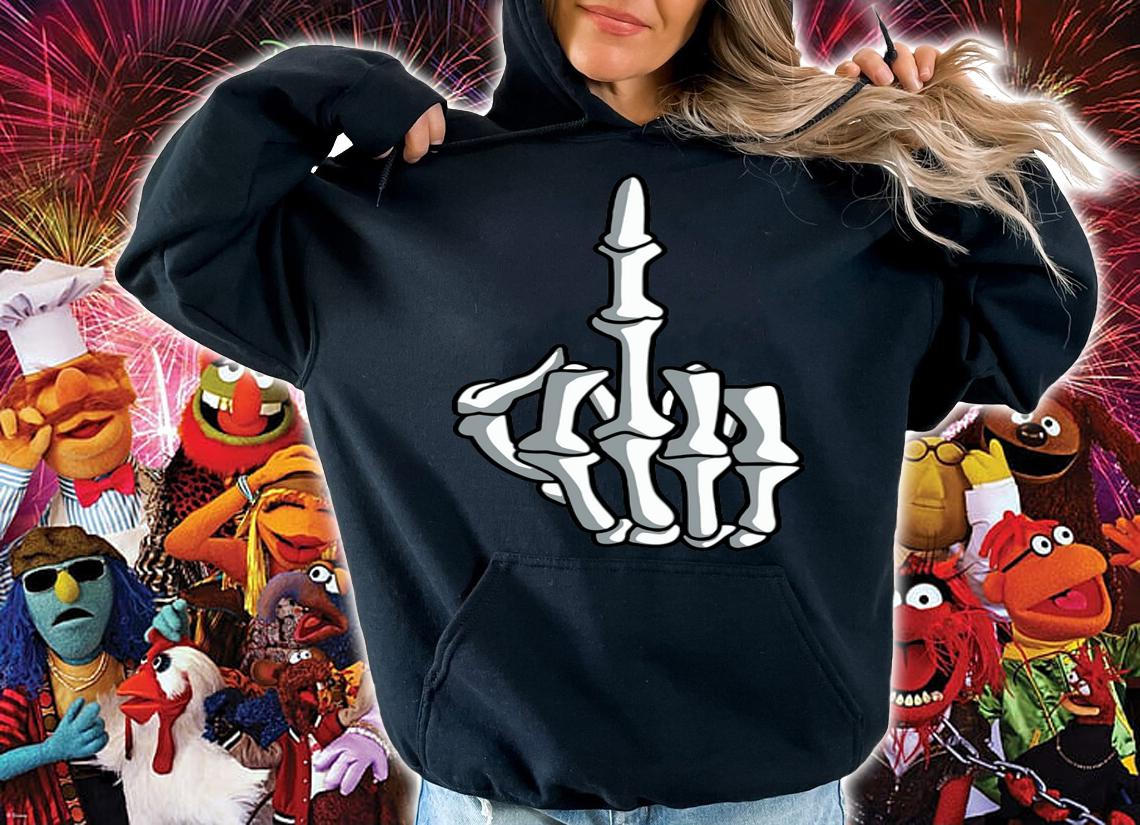 Skeleton Middle Finger Fuck You Halloween t-shirt hoodie