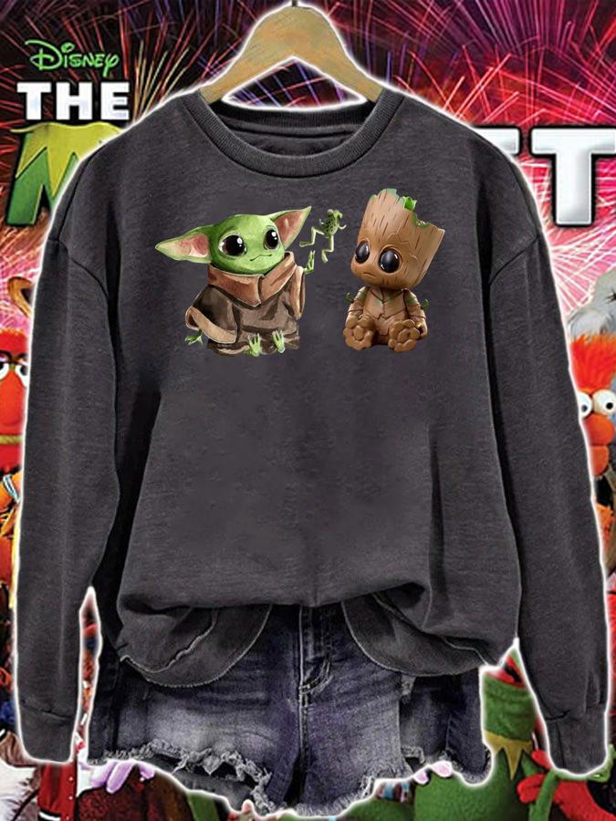 Baby Yoda frog Baby Groot t-shirt sweatshirt