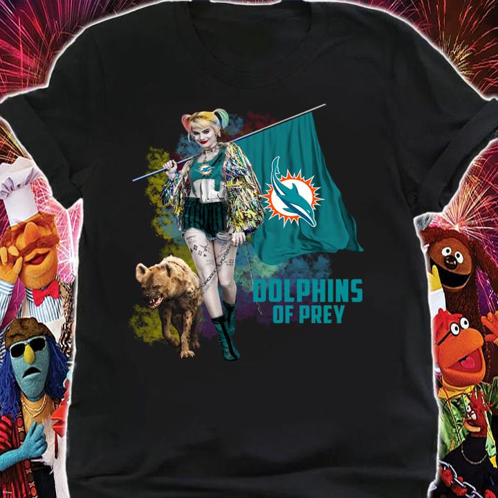 Hot Harley Quinn Miami Dolphins Of Prey Miami Dolphins Flag t-shirt shirt