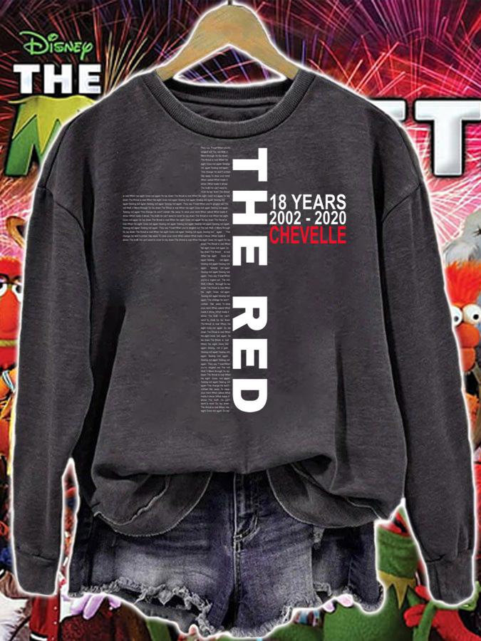 Lyric The Red 18 years 2002 2020 Chevelle band music t-shirt sweatshirt