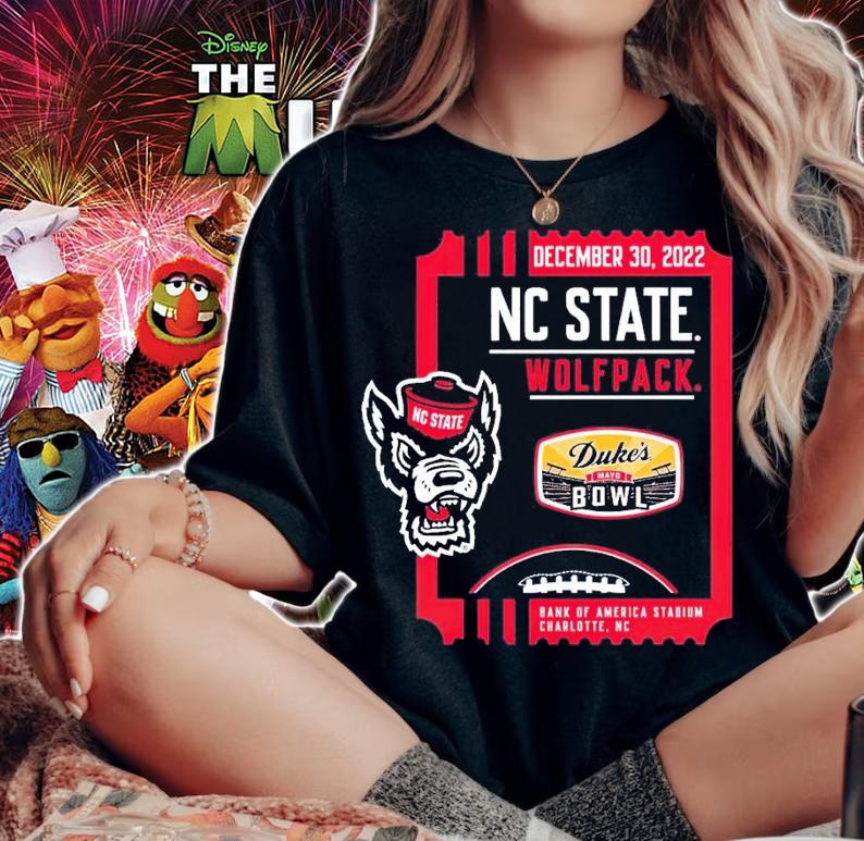 2022 Duke's Mayo Bowl North Carolina State Wolfpack Decemer 30 2022 Bank of America Stadium shirt t-shirt woman shirt