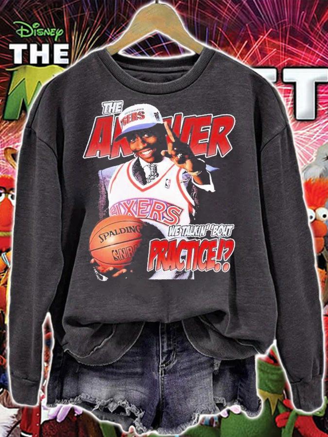 Allen Iverson Retro the answer we talkin 'bout practice shirt t-shirt sweatshirt
