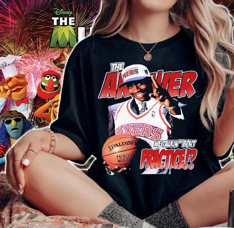 Allen Iverson Retro the answer we talkin 'bout practice shirt t-shirt woman shirt