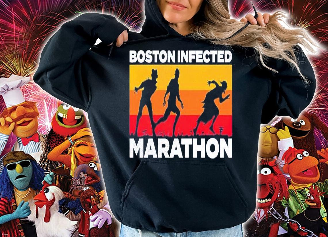 Boston infected marathon shirt t-shirt hoodie