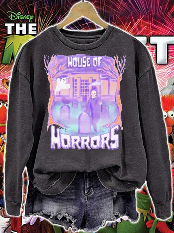 House of horrors grim reaper and ghost shirt t-shirt sweatshirt