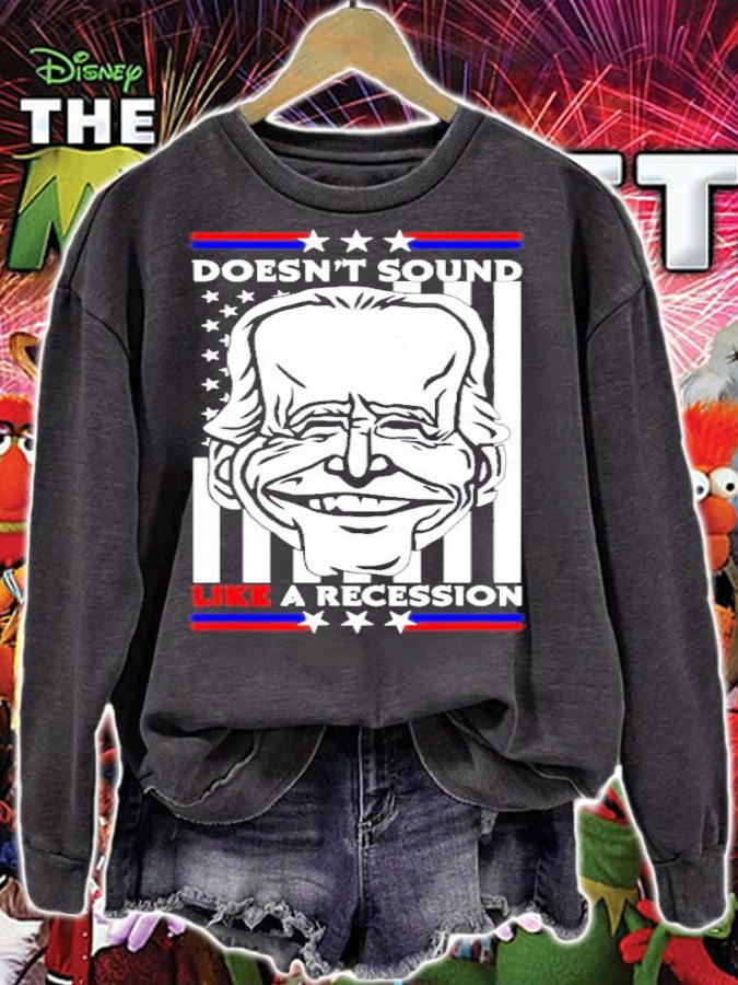 Joe Biden Doesn't Sound Like A Recession American Flag Shirt t-shirt