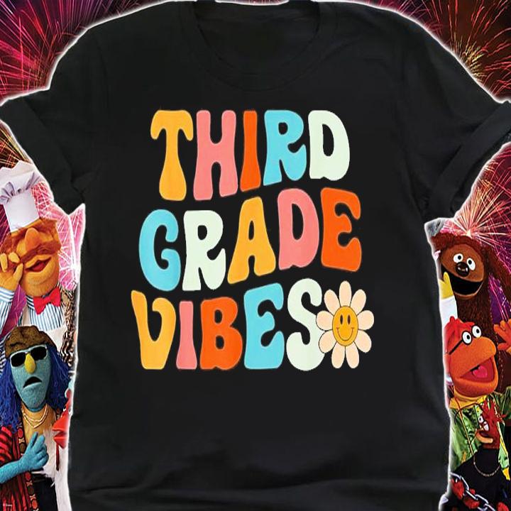 Third Grade Vibes 3rd Grade Team Retro 1st Day Of School T-shirt t-shirt