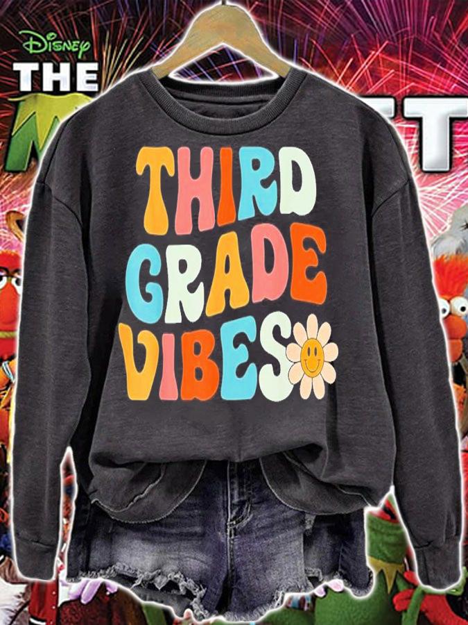 Third Grade Vibes 3rd Grade Team Retro 1st Day Of School T-shirt t-shirt