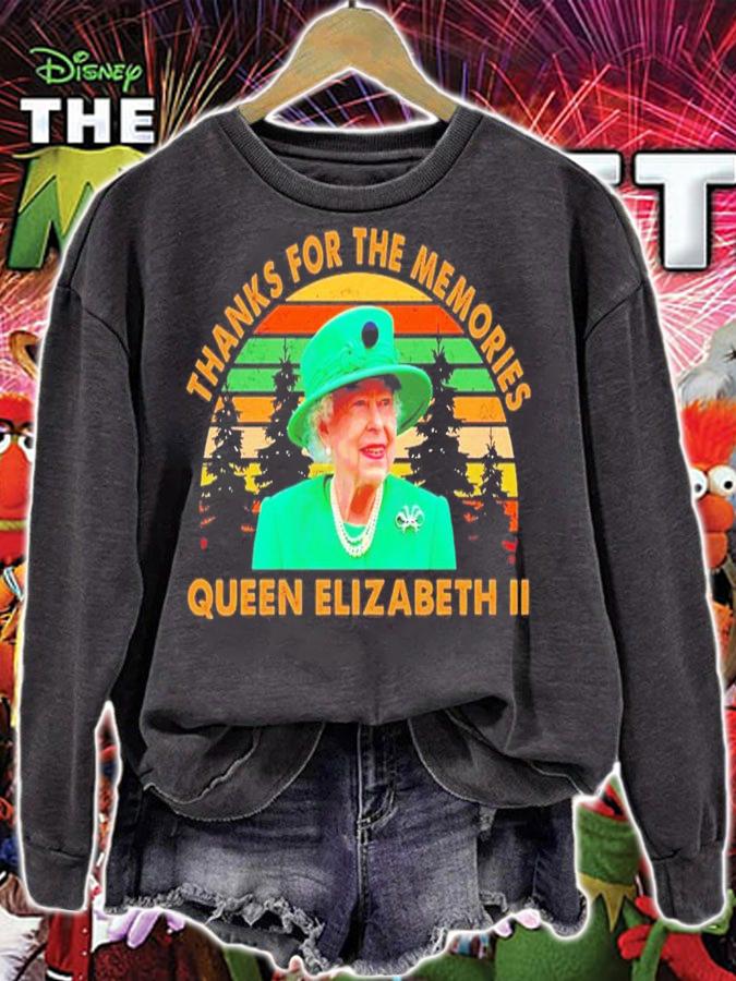 Thanks For The Memories The Queen Elizabeth II 1926-2022 Vintage T-Shirt t-shirt sweatshirt