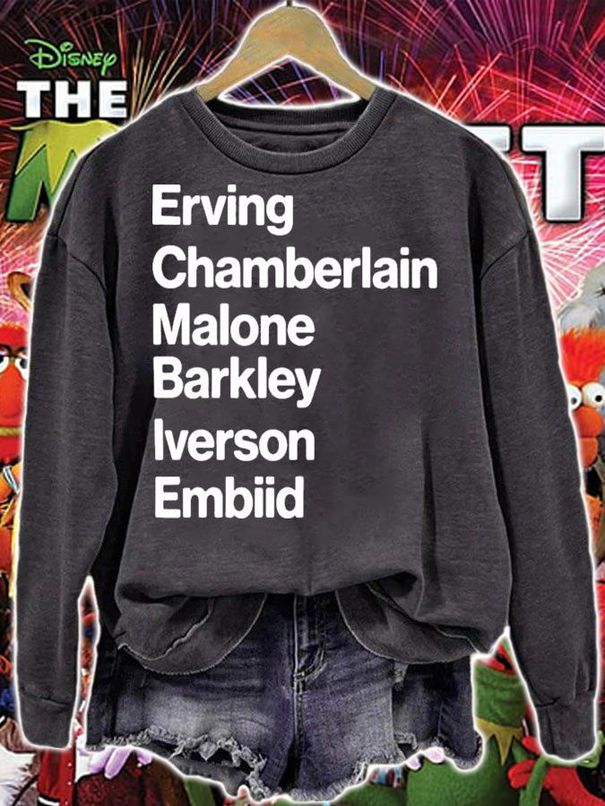 Erving Chamberlain Malone Barley Iverson Embiid T-Shirt t-shirt