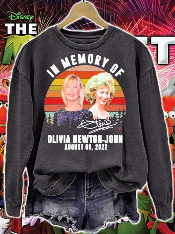In memory of Olivia Newton-John August 08 2022 signature vintage shirt t-shirt