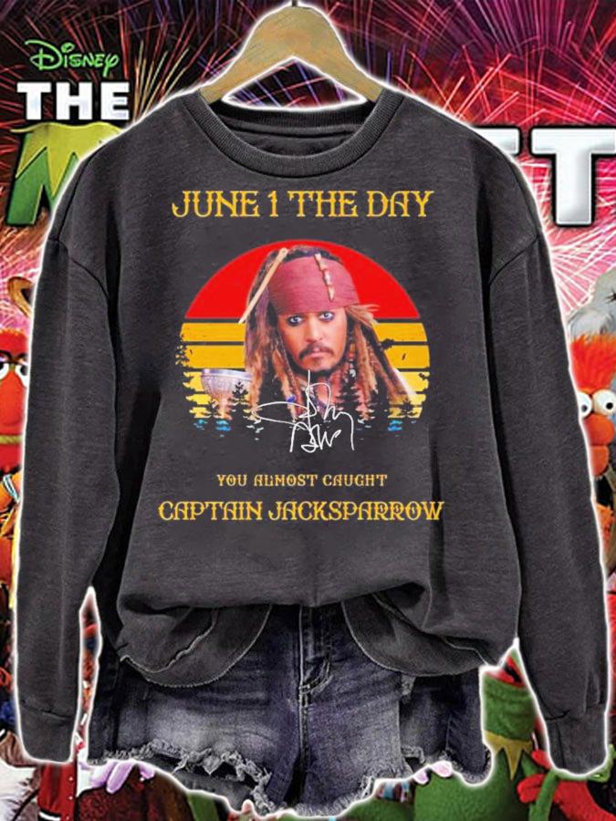 Johnny Depp June 1 The Day You Almost Caught Captain Jacksparrow Vintage Signatures Shirt t-shirt