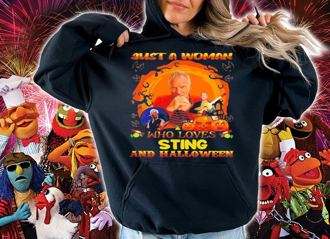 Just A Woman Who Loves Sting And Halloween Shirt t-shirt