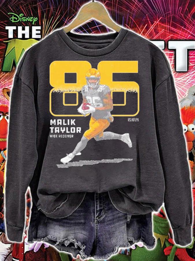 Malik Taylor Green Bay Outline Football Shirt t-shirt sweatshirt