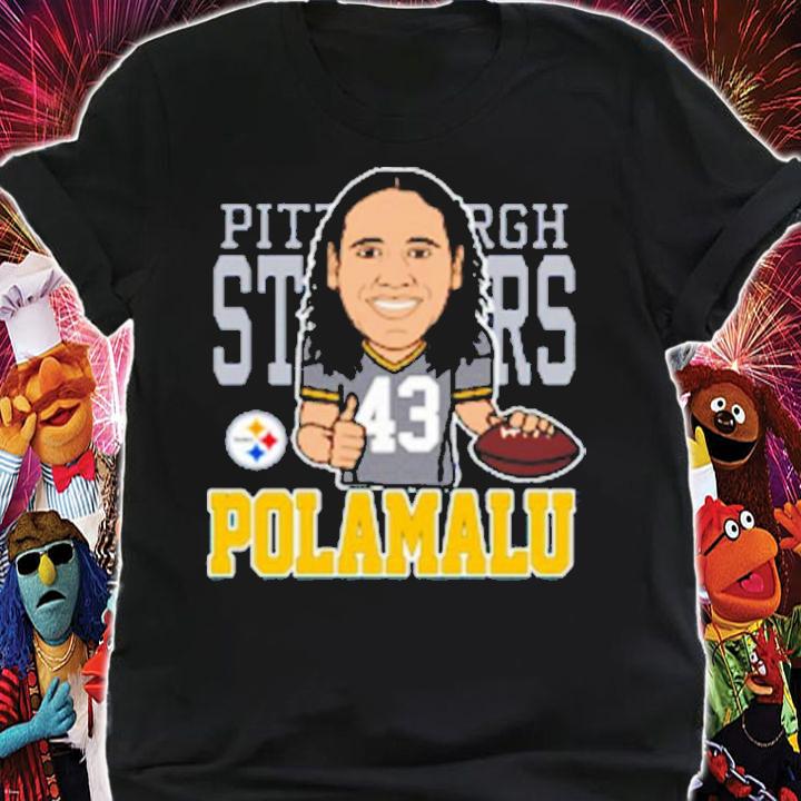NFL Troy Polamalu Pittsburgh Steelers Mitchell Ness Caricature Shirt t-shirt