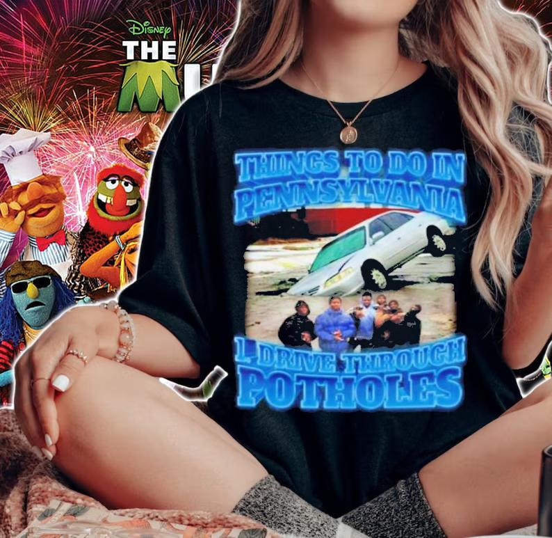 Official Things To Do In Pennsylvania Drive Through Potholes Shirt t-shirt