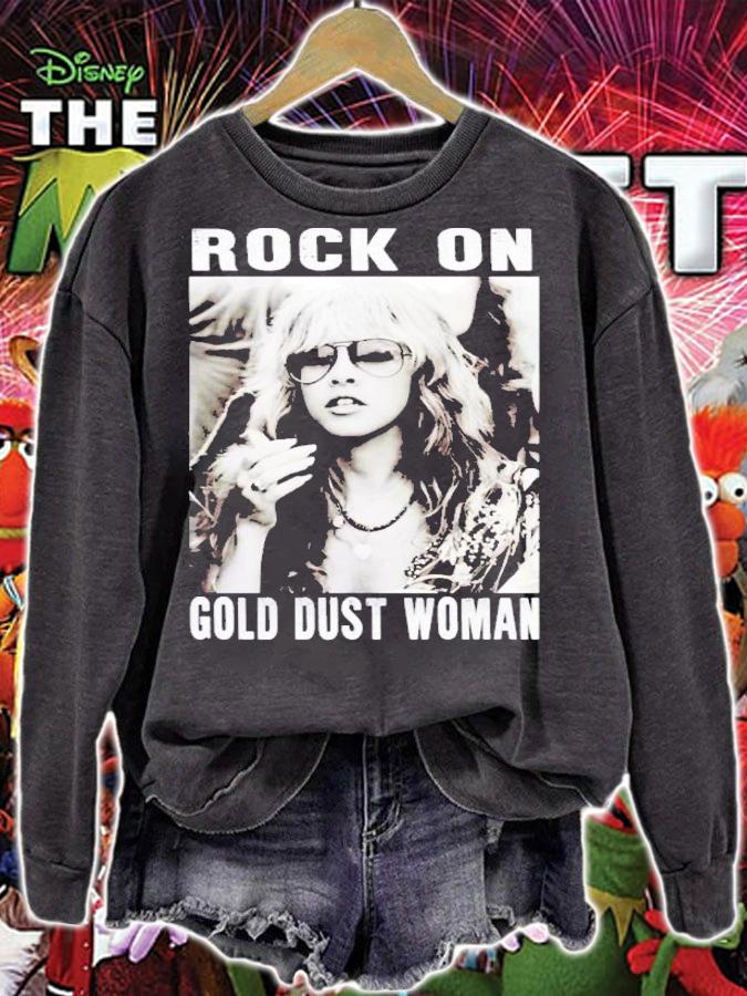 Rock On Gold Dust Woman Stevie Nicks T-Shirt t-shirt