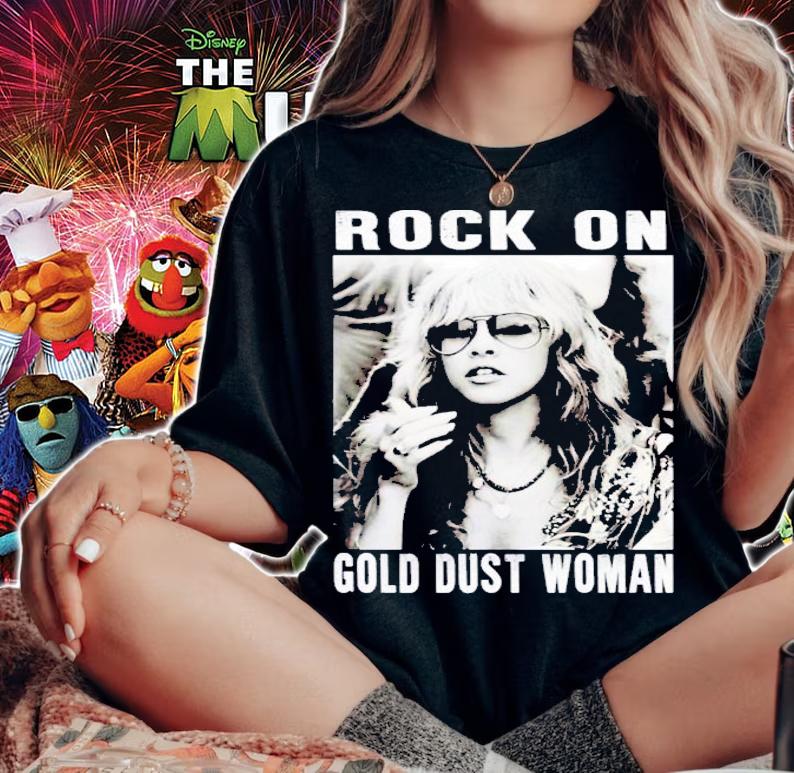 Rock On Gold Dust Woman Stevie Nicks T-Shirt t-shirt