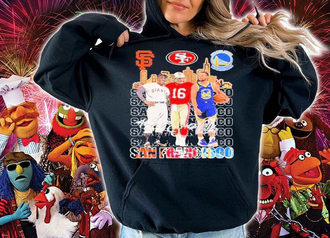 San Francisco Joe Montana Stephen Curry And Willie Mays Signatures Shirt t-shirt hoodie