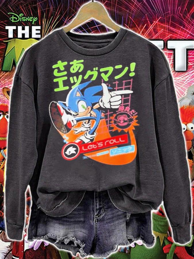 Sonic The Hedgehog With Kanji Shirt t-shirt sweatshirt
