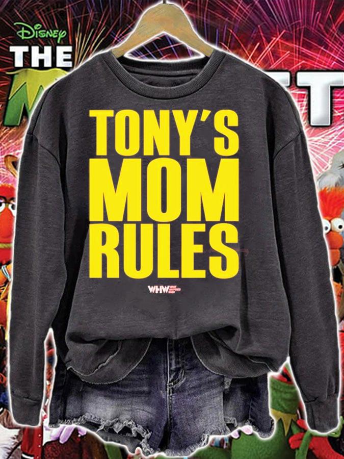 Tony's Mom Rules shirt, hoodie, sweater and tank top t-shirt