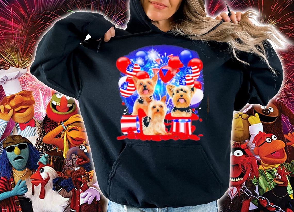 Yorkshire Terrier Ballons Fireworks Balloons Fireworks Shirt t-shirt hoodie