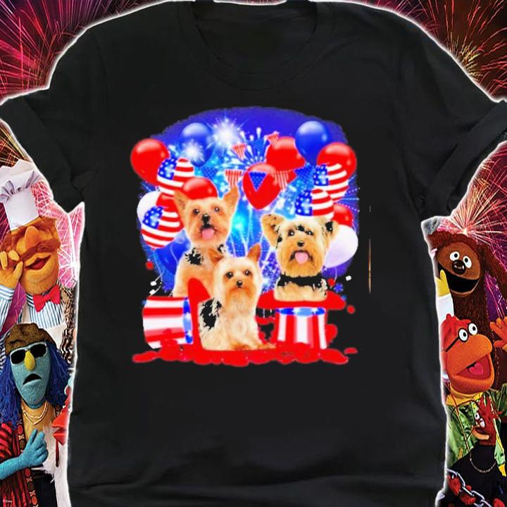 Yorkshire Terrier Ballons Fireworks Balloons Fireworks Shirt t-shirt shirt