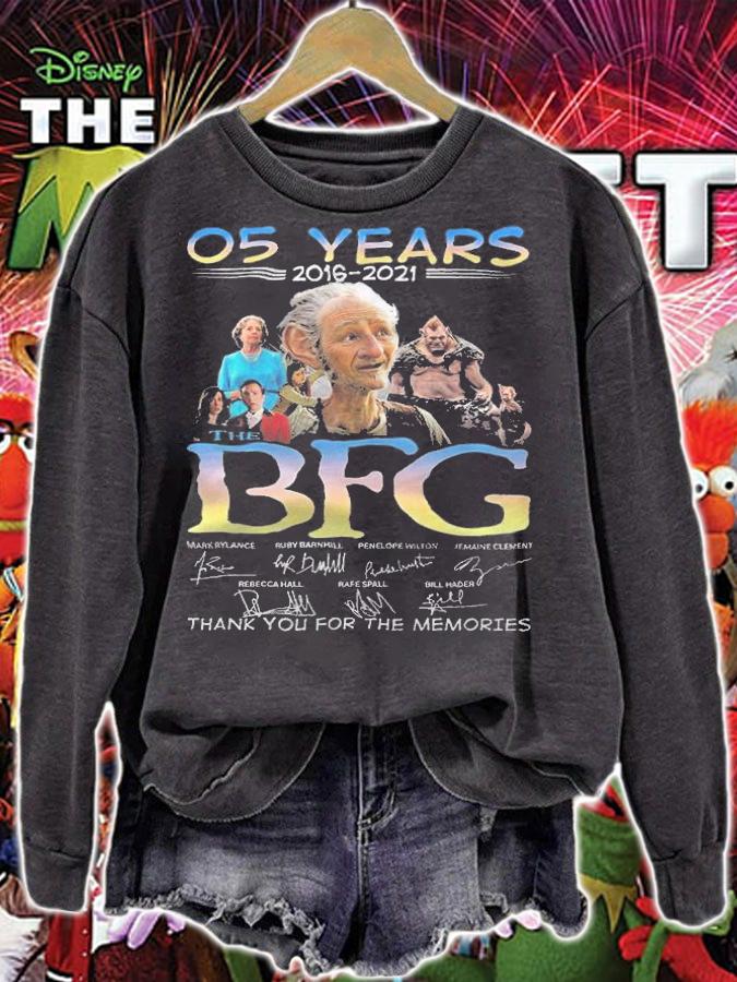 05 years 2016-2021 The BFG signature thank you for the memories shirt t-shirt