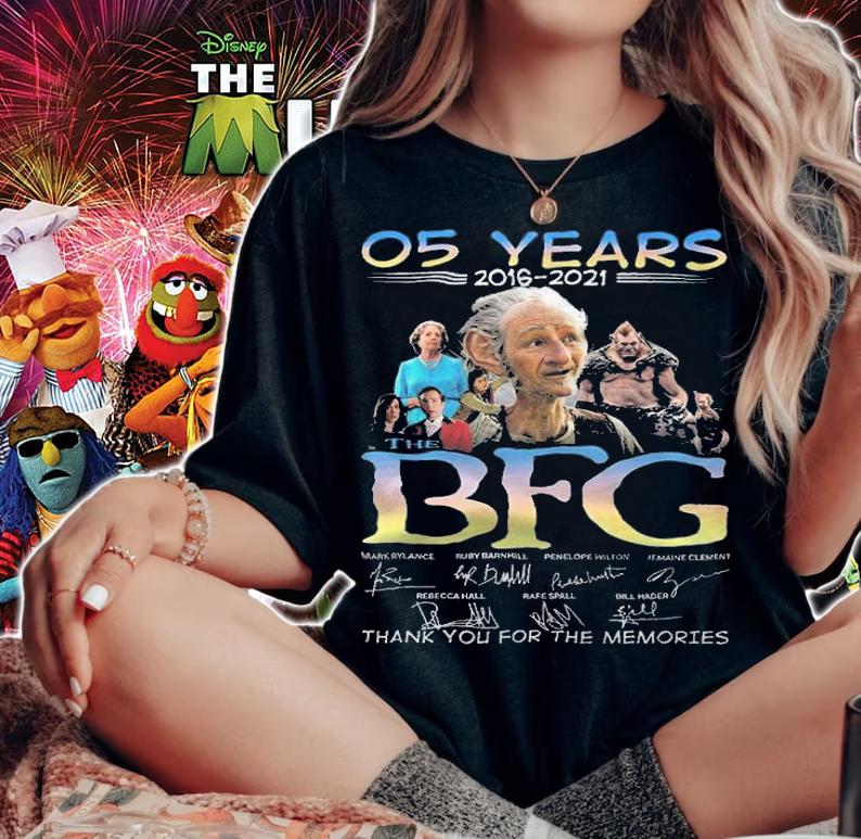 05 years 2016-2021 The BFG signature thank you for the memories shirt t-shirt