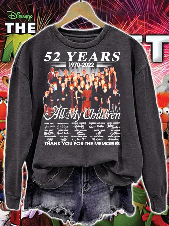 52 years 1970-2022 All My Children signatures shirt t-shirt sweatshirt