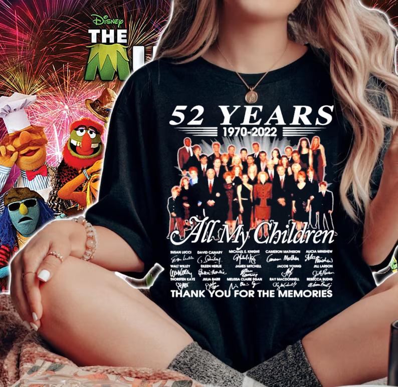 52 years 1970-2022 All My Children signatures shirt t-shirt woman shirt
