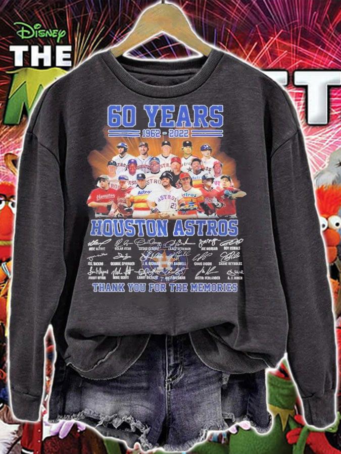 60 Years 1962-2022 Houston Astros Signatures Thank You For The Memories Shirt t-shirt