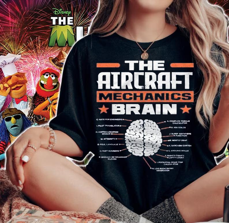 Aircraft Mechanics Brain Aviation Funny Aircraft Mechanic Shirt t-shirt
