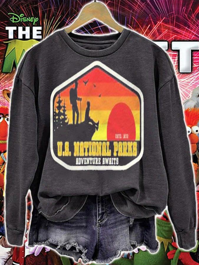 All 63 Us National Parks Map Graphic (+ Back Print) Shirt t-shirt sweatshirt