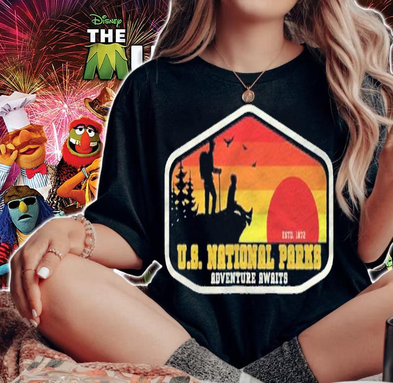 All 63 Us National Parks Map Graphic (+ Back Print) Shirt t-shirt woman shirt