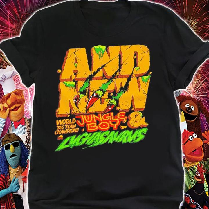 And New world tag team champions Jungle and Boy Luchasaurus shirt t-shirt