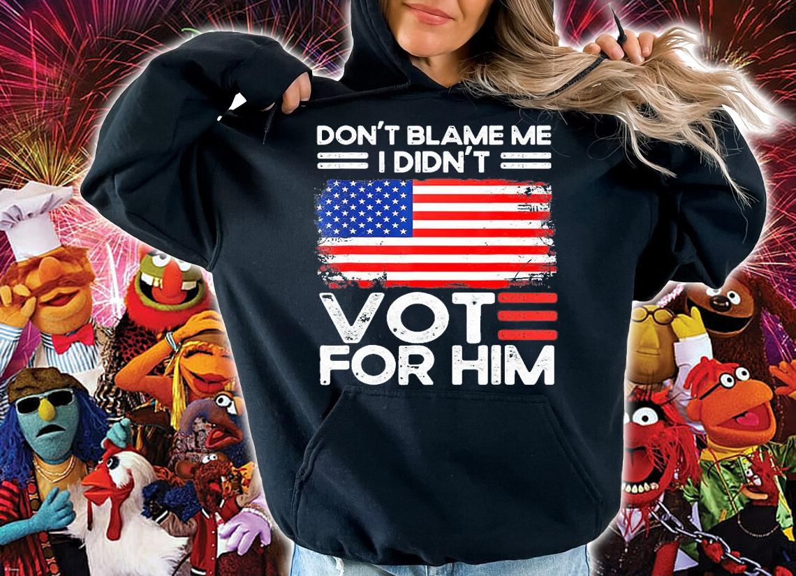 Anti Biden Don't Blame Me I Didn't Vote For Him USA Flag Vintage T-Shirt t-shirt