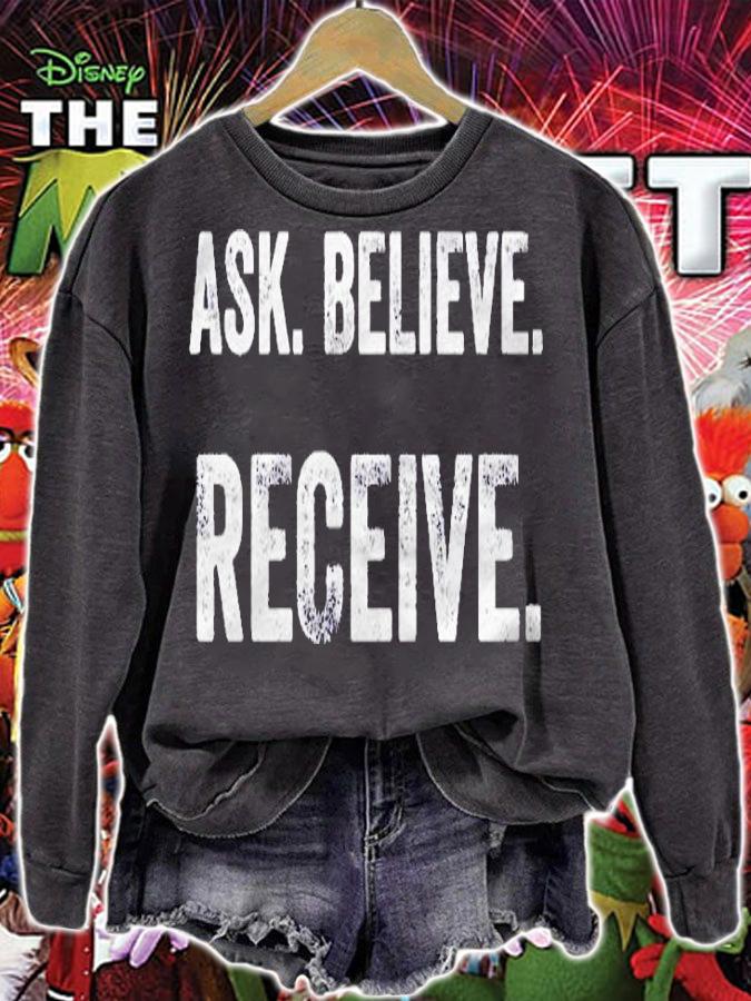 Ask Believe Receive Law Of Attraction Manifest Money 1111 Ver2 Shirt t-shirt sweatshirt