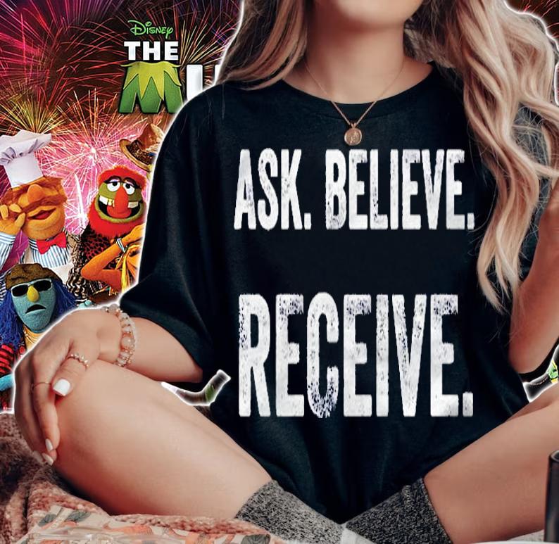 Ask Believe Receive Law Of Attraction Manifest Money 1111 Ver2 Shirt t-shirt woman shirt