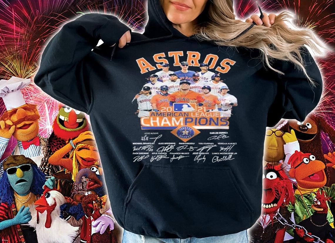 Astros 2021 American League Champions signatures shirt t-shirt hoodie