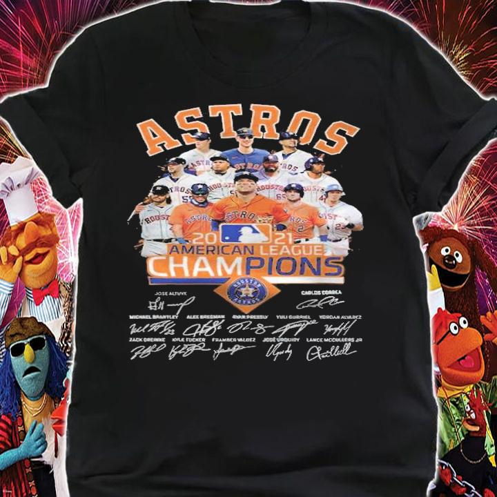 Astros 2021 American League Champions signatures shirt t-shirt shirt