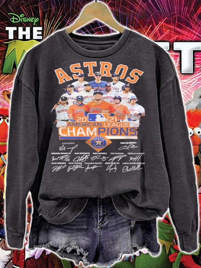 Astros 2021 American League Champions signatures shirt t-shirt sweatshirt