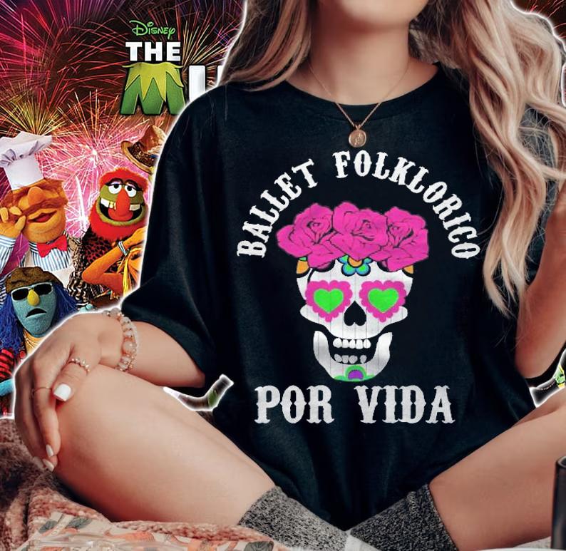 Ballet Folklorico Por Vida Sugar Skull Shirt t-shirt woman shirt