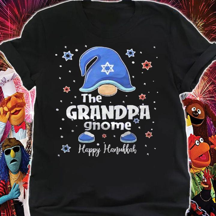 Bearded Gnome Funny Hanukkah Family Matching Gift Pajama Shirt t-shirt